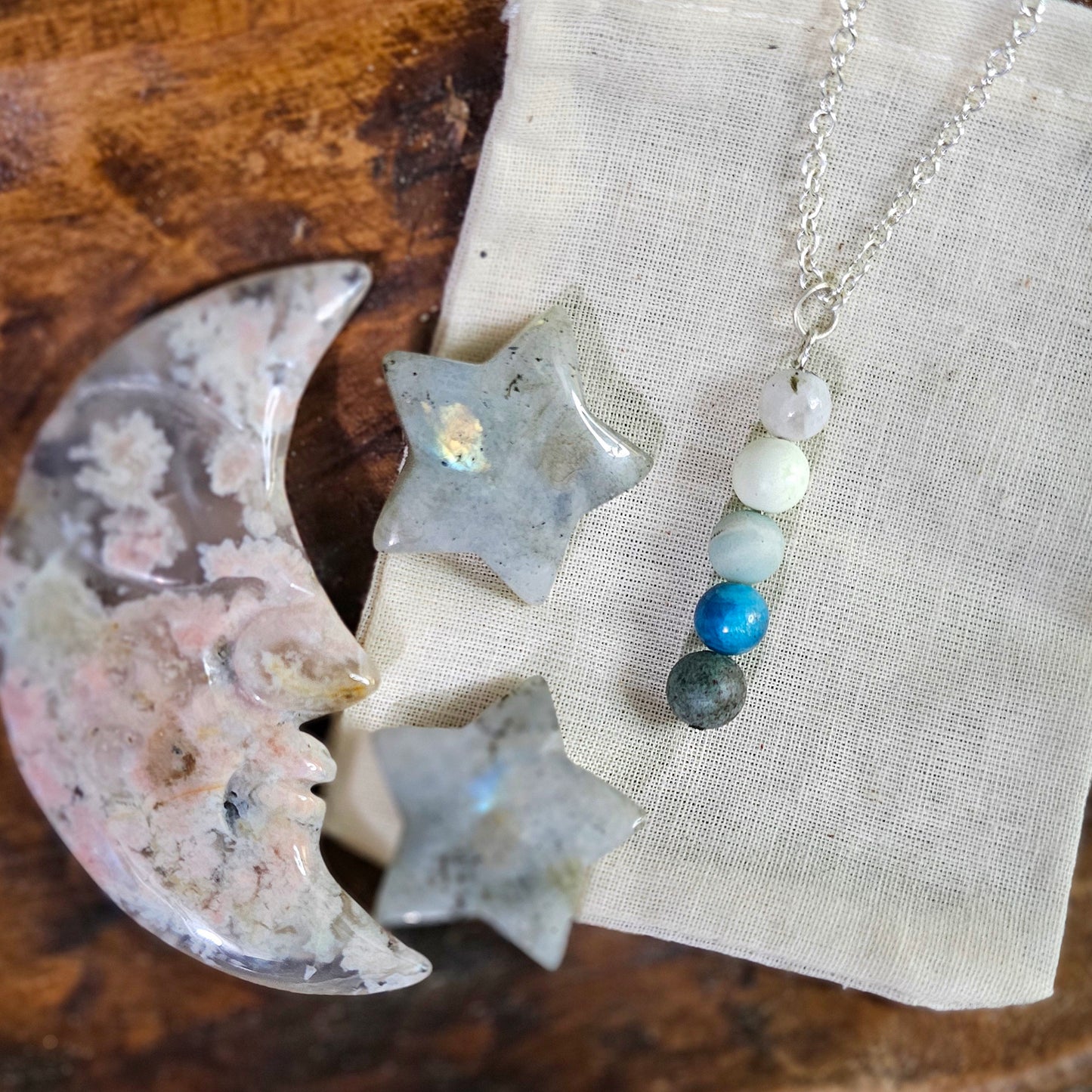 Nurturing Cancer Crystal Cascade Necklace