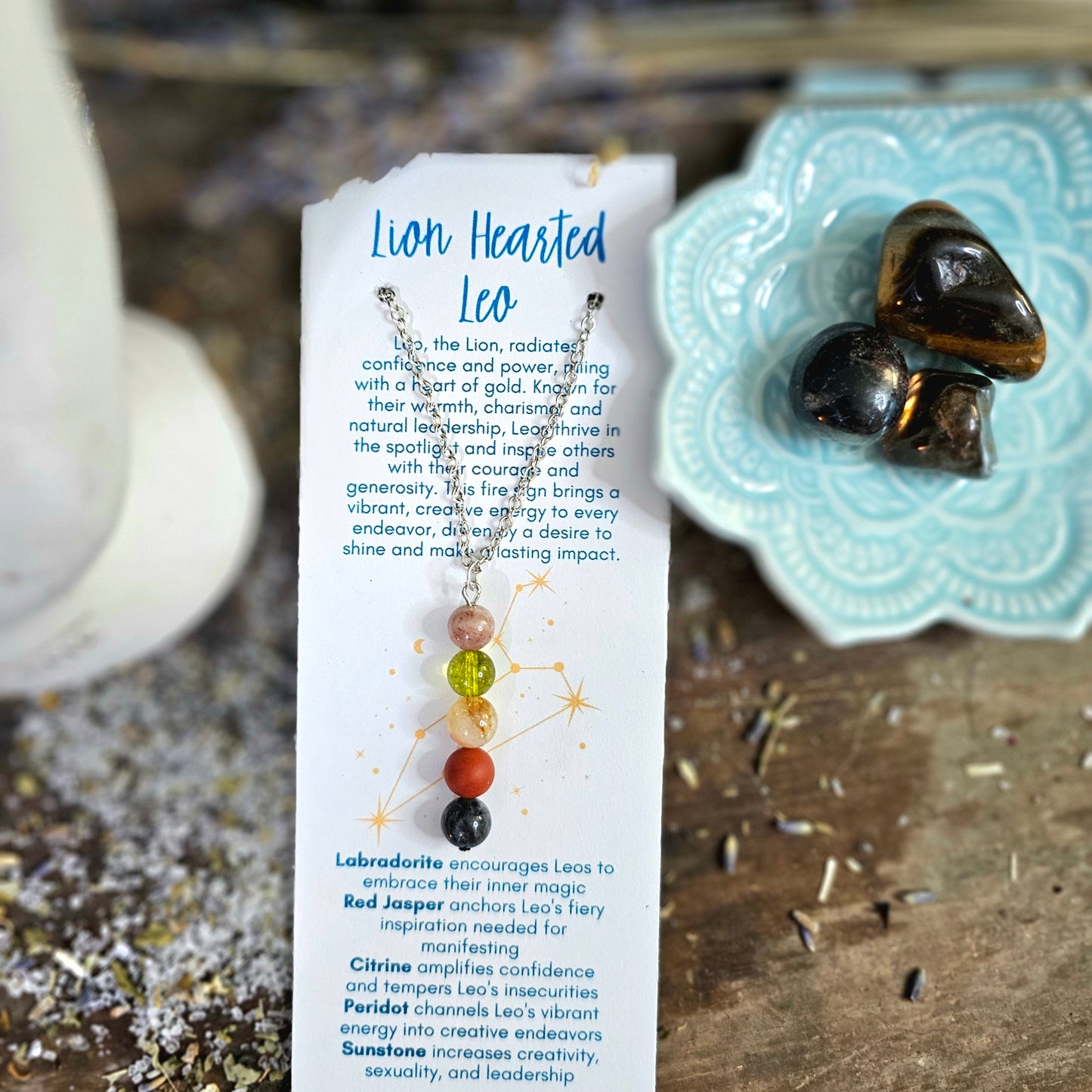 Lion Hearted Leo Crystal Cascade Necklace